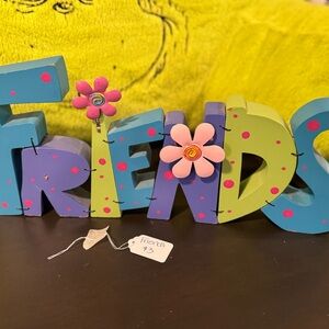 Colorful 'Friends' Decorative Sign